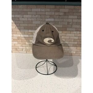 Costa‎ Del Mar Mesh Trucker Adjustable Hat Cap Men Women Beige Brown